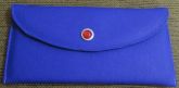 Bolsa carteira azul BIC com pedra vermelha