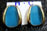 Brinco dourado com azul