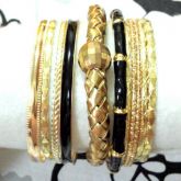 Kit dourado e preto