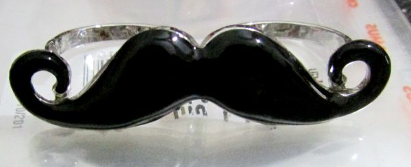 Anel duplo mustache, prateado