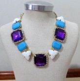 Colar luxo em tons de azul