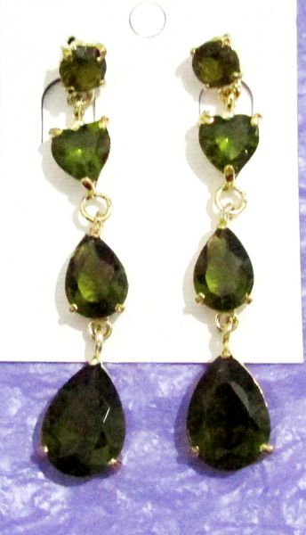 Maxi brinco gota verde