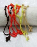 Pulseira decenário de linha - kit degradê marrom e laranja