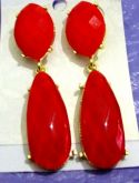 Maxi brinco gota vermelho
