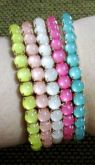 Kit de pulseiras com strass colorido