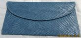 Bolsa carteira azul, imitação de couro de cobra
