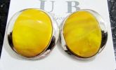 Brinco prateado com amarelo