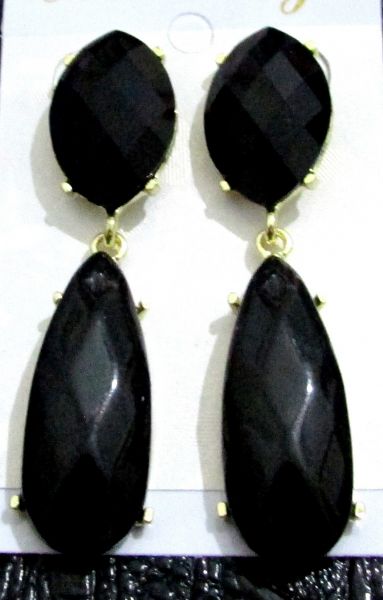 Brinco gota preto
