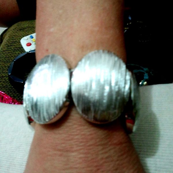 Pulseira de ABS prateada